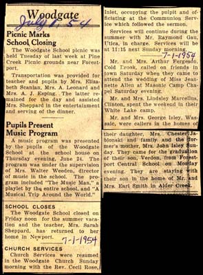 woodgate news july 1 1954
