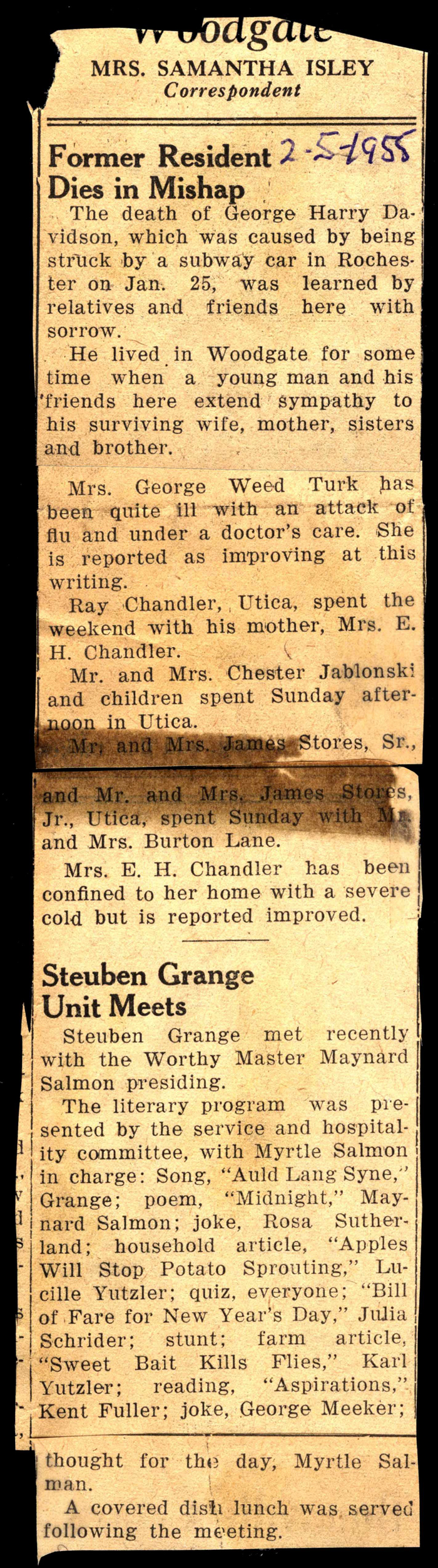 woodgate news february 5 1955