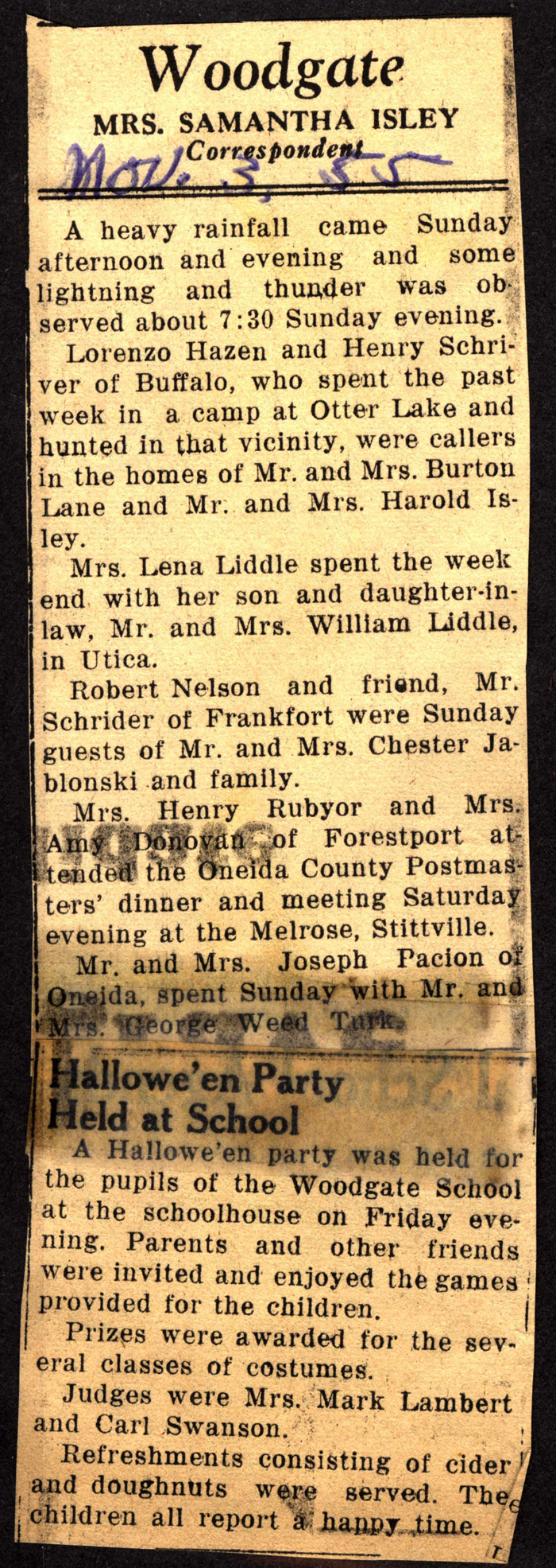woodgate news november 3 1955