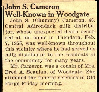 john s cameron cousin of mrs fred scanlan dies february 7 1955