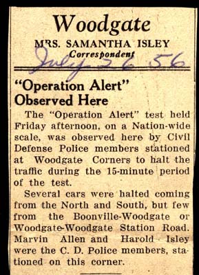 operation alert observed at woodgate july 1956