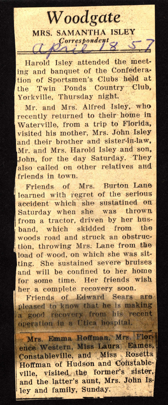 woodgate news april 18 1957