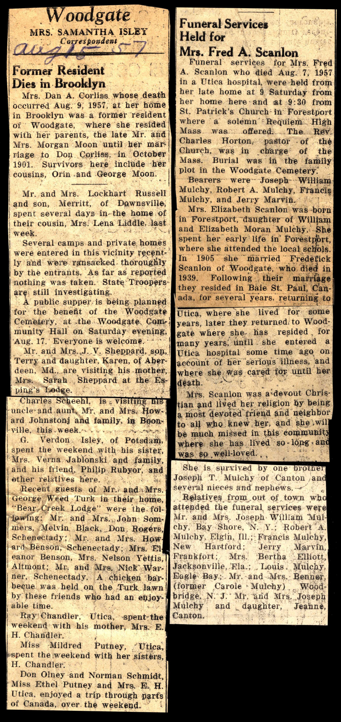 woodgate news august 15 1957