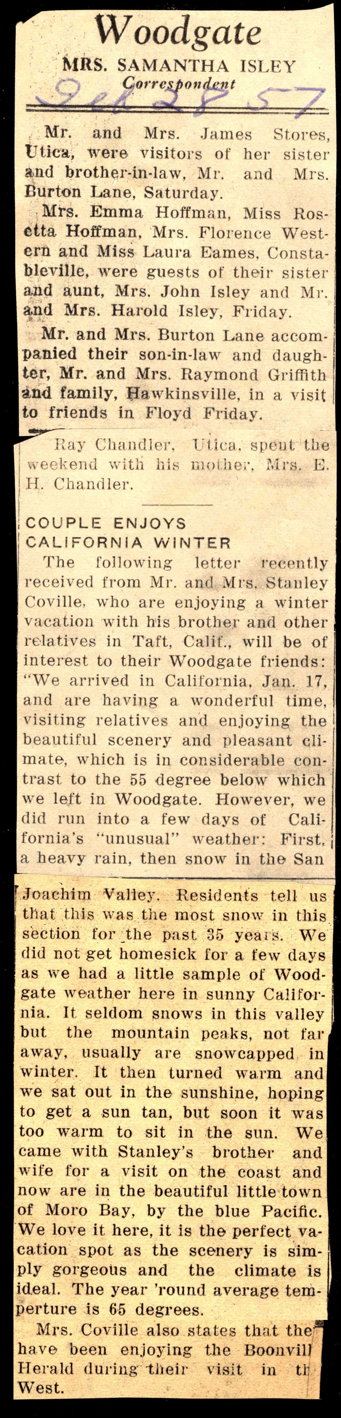 woodgate news february 28 1957