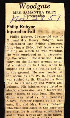 philip rubyor injured in fall november 1957