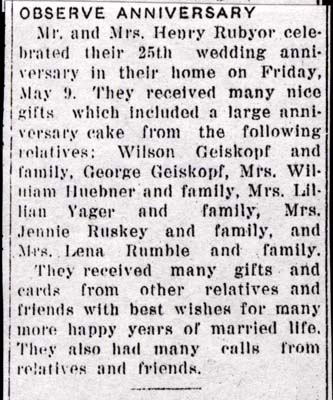 mr and mrs henry rubyor celebrate 25th wedding anniversary may 9 1958 002