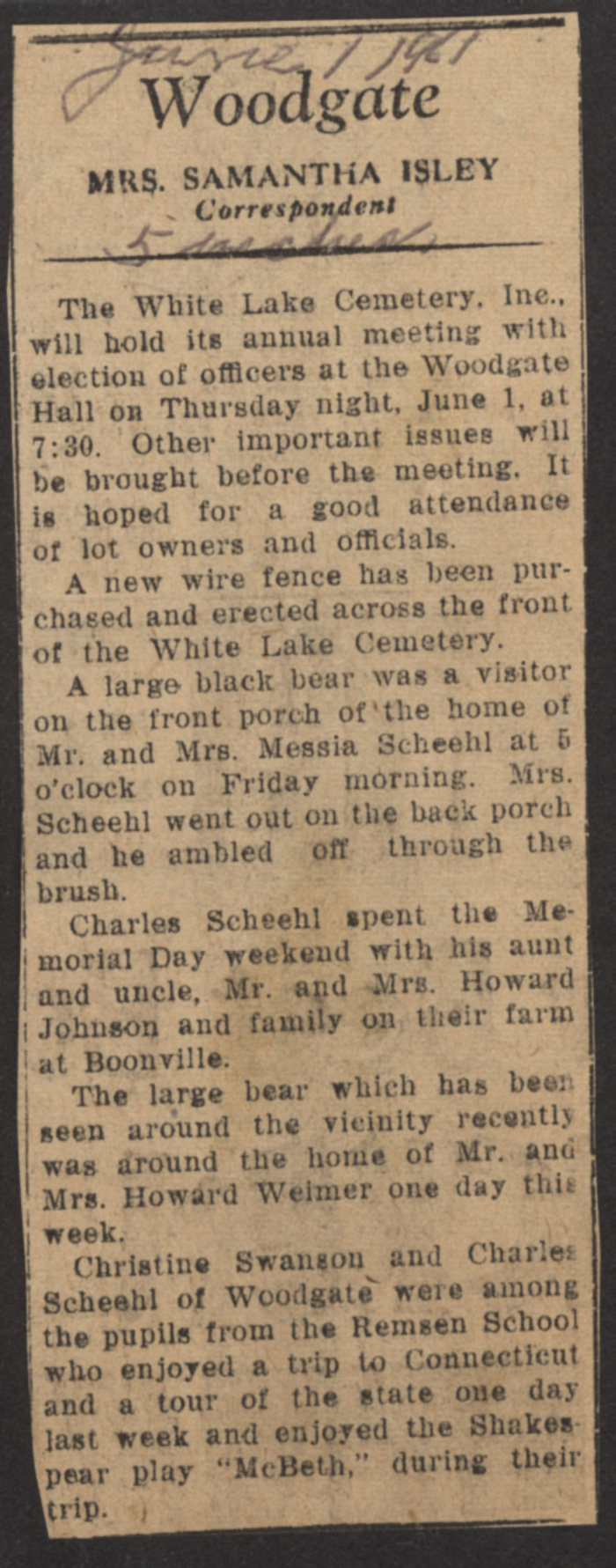 woodgate news boonville herald june1 1961