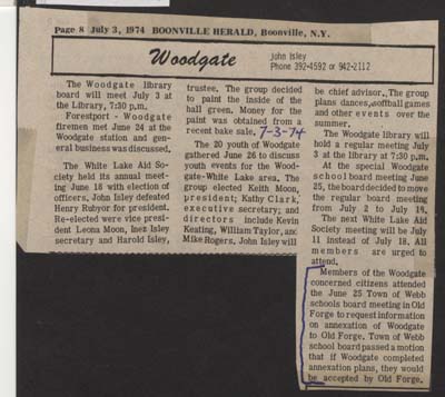 woodgate news boonville herald july3 1974