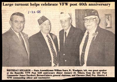 large turnout helps celebrate vfw post 40th anniversary january 22 1986