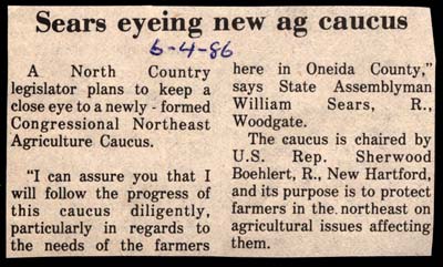 sears monitors new congressional agriculture caucus june 4 1986