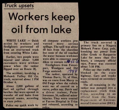 workers keep oil from white lake october 12 1988