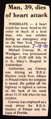 michael conway 39 dies of heart attack july 14 1990
