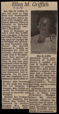 griffith ellen m lane wife of raymond a griffith obit july 3 1991