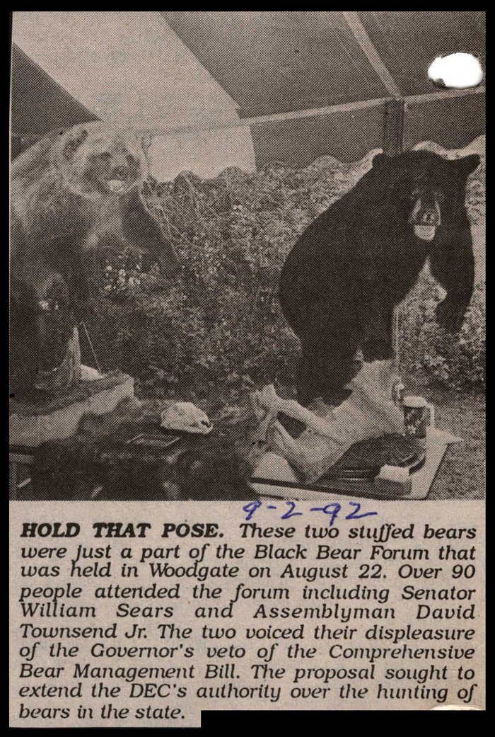 woodgate black bear forum display august 22 1992