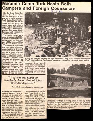 masonic camp turk hosts campers and foreign counselors august 19 1992