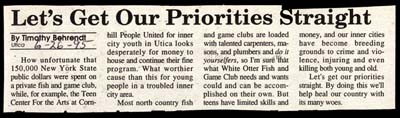 lets get our priorities straight by timothy behrendt june 26 1995