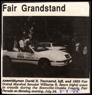 sears and townsend at the boonville oneida county fair parade july 24 1995