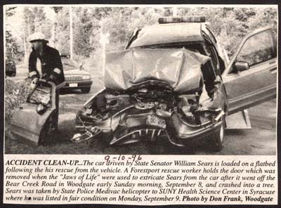 clean up after senator sears accident september 10 1996