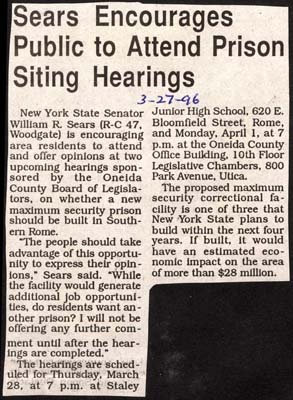 sears encourages public to attend prison siting hearings march 27 1996