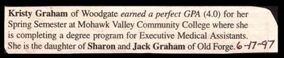 kristy graham of woodgate earns perfect gpa at mvcc june 17 1997