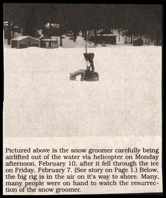 snow groomer resurrected from depths of white lake february 19 1997 003