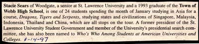 stacie sears studies in asia january 14 1997