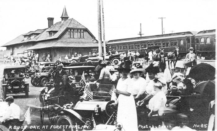 037 myers collection forestport ny a busy day at the train station