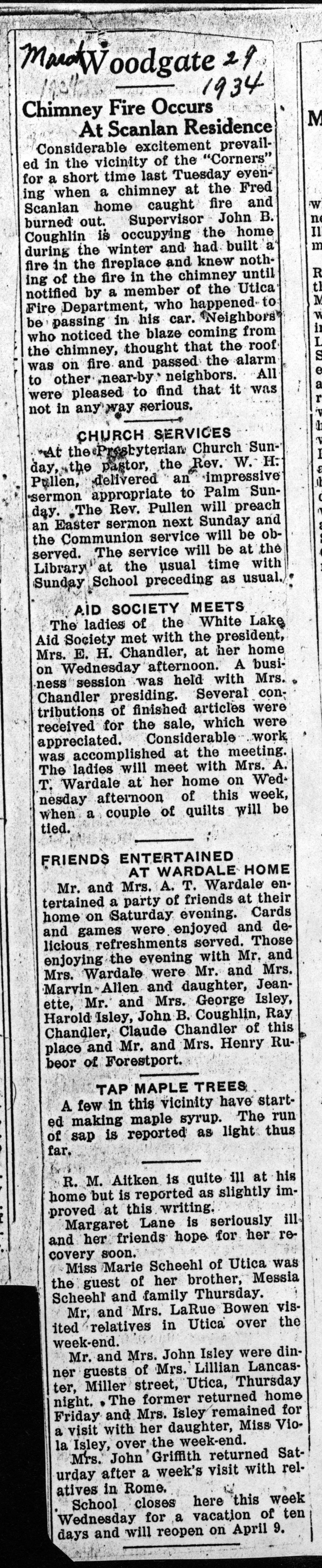 woodgate news march 29 1934