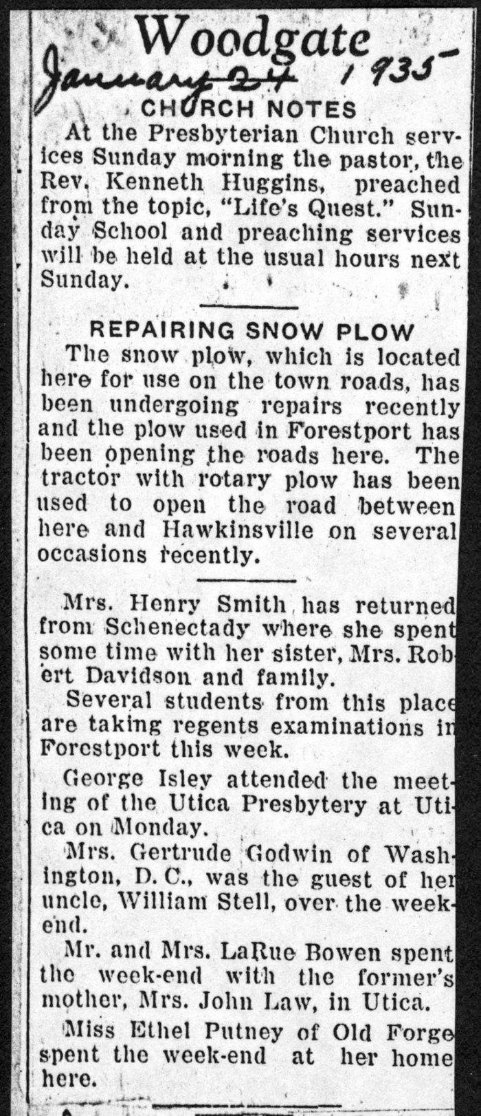 woodgate news january 24 1935