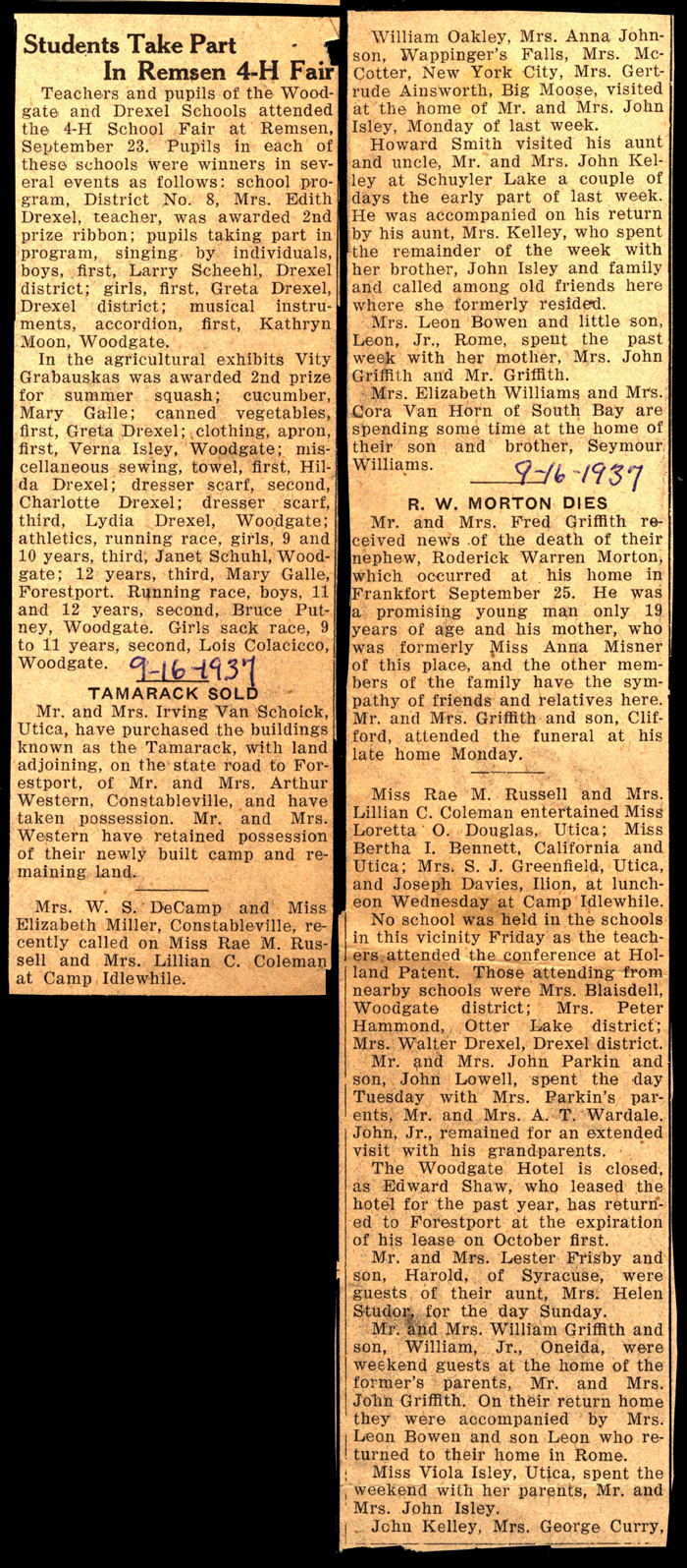 woodgate news september 16 1937 page 2