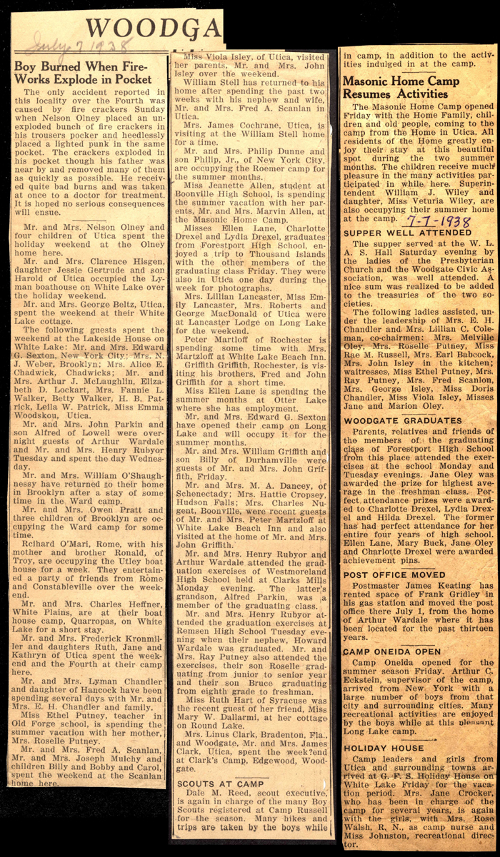 woodgate news july 7 1938