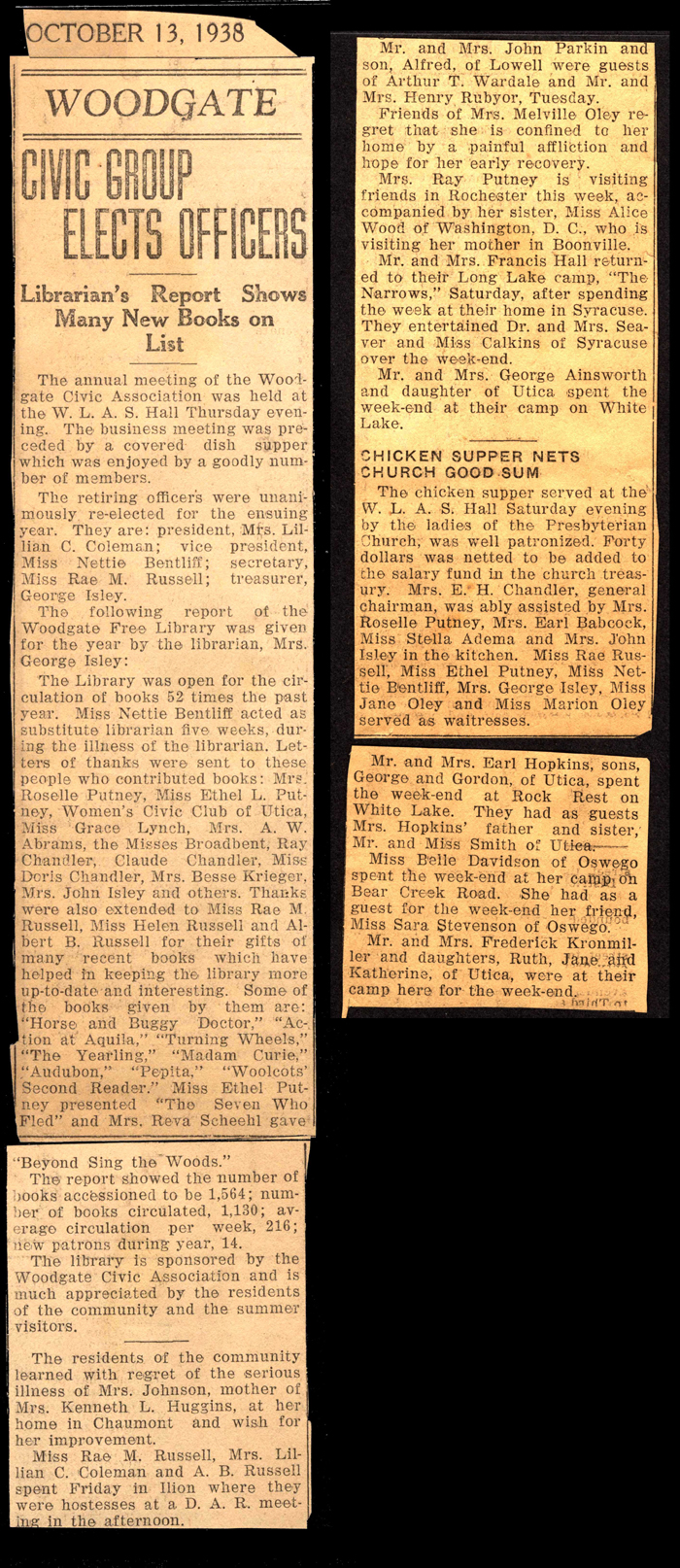 woodgate news october 13 1938