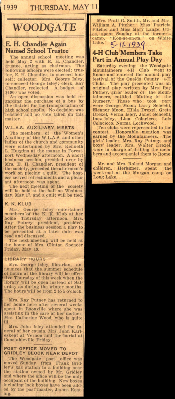 woodgate news may 11 1939