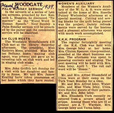 woodgate news march 30 1939