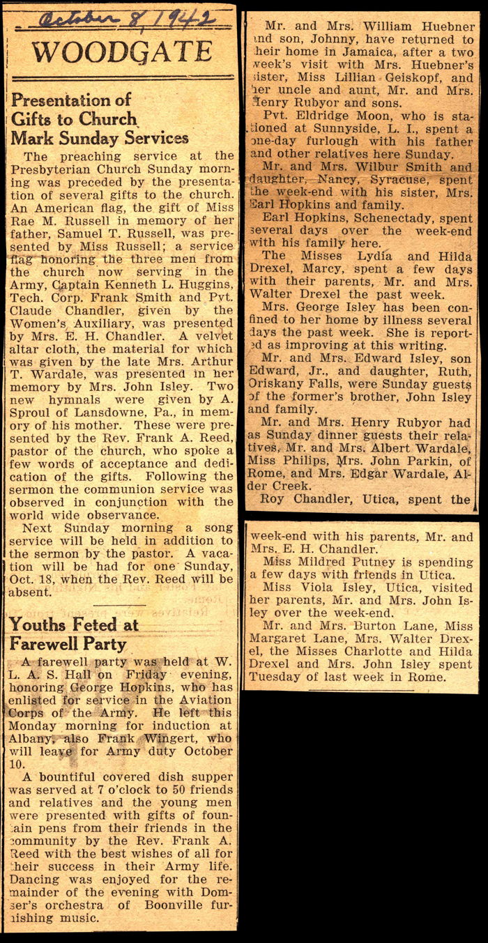 woodgate news october 8 1942