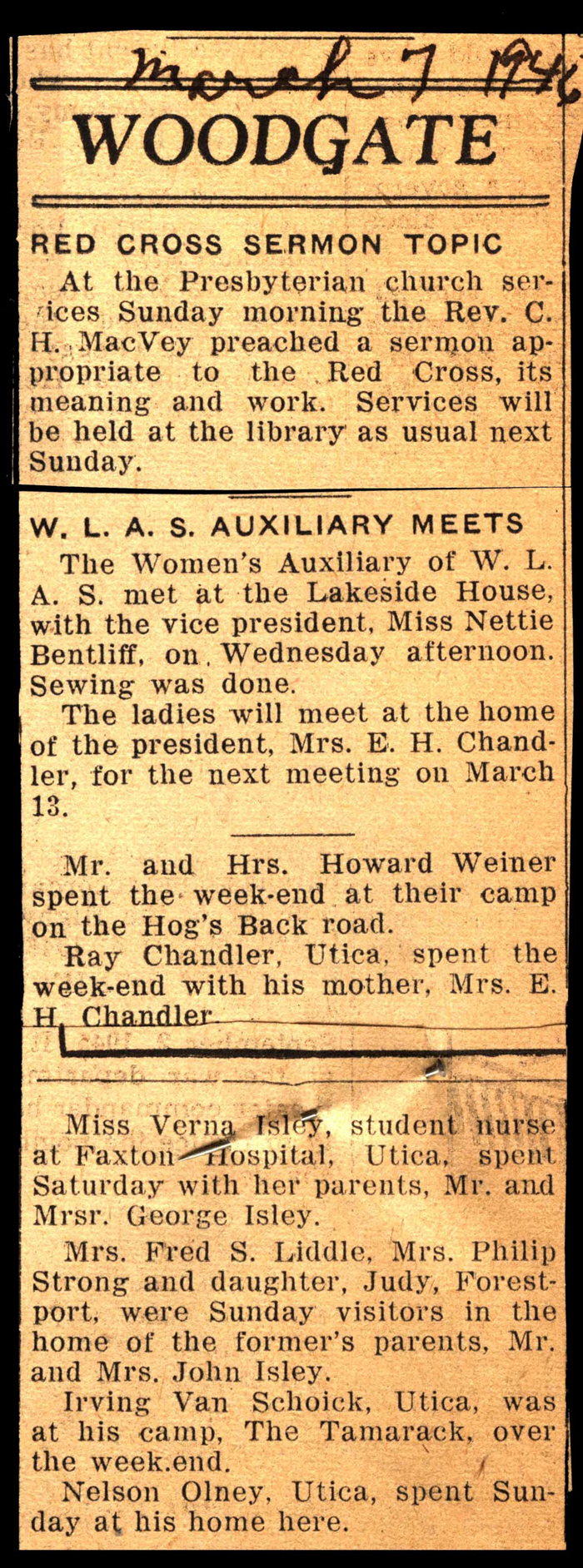 woodgate news march 7 1946